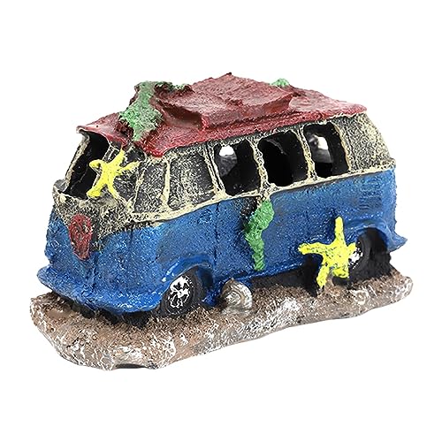 predolo Autowrack Aquarium Dekoration Aquarium Fischversteck Aquarium Versteck Höhle Zuhause für kleine Fische, C 12,5x7,5x8cm von predolo