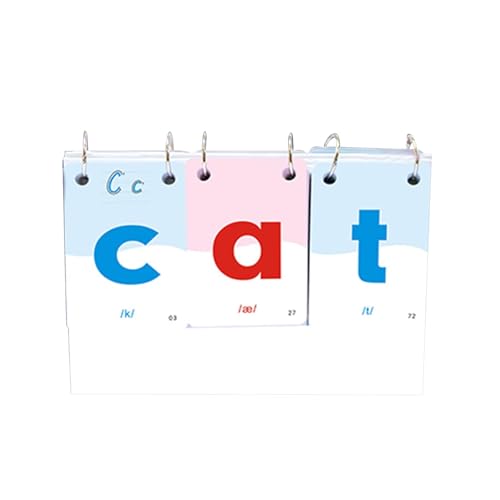 predolo Baby Phonics Alphabet Lernkarten Wort Rechtschreibspiele Vorschulerziehung Lehrmittel für Kinder, 32cmx23cm von predolo