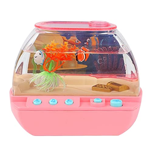 predolo Bunte Aquarium Dekoration mit Spielhaus für Zuhause, Rosa von predolo