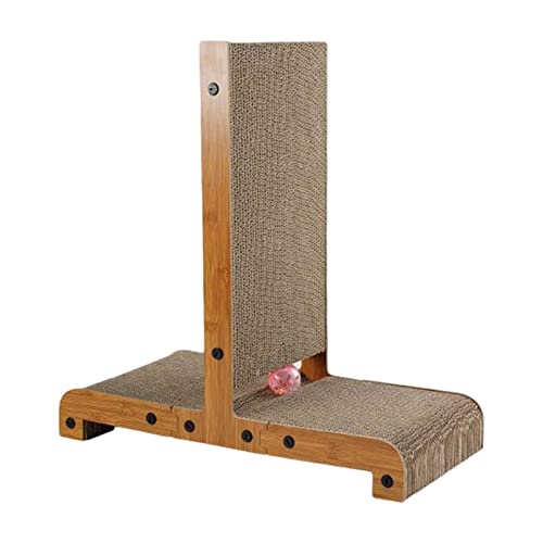 predolo Cat Scratcher Kratzunterlage mit Glocke, Kugel, Kratzbrett, Kratzbäume, Möbelschutz, langlebig, für Katzen, Kätzchen, Kätzchen, 50 cm x 25,5 cm x 53 cm von predolo