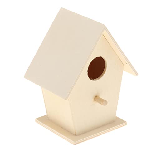 predolo DIY Vogelhaus Bausatz aus Holz - Einfach zu montieren und bemalbar, 10 x 7 x 12 cm von predolo