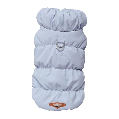 predolo Fleece-Hundemantel, Hunde-Winterjacke, Bequeme Kleidung mit D-Ringen, Weste für Park, Urlaub, Anziehen, Wandern, Training, Joggen, L von predolo