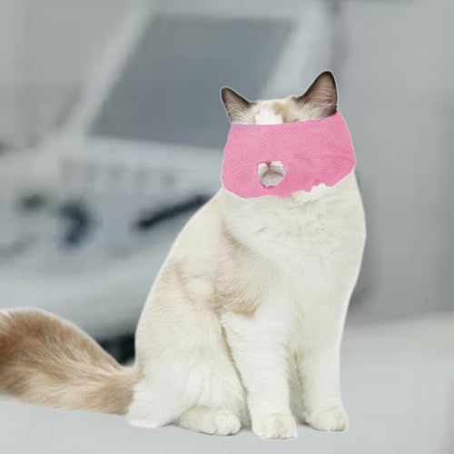 predolo Haustier-Katzen-Augenmaske, Hunde-Augenblinder, Anti-Anti-Called-Cats-Gesichtsmaske, Katzenmaulkörbe, Rosa von predolo