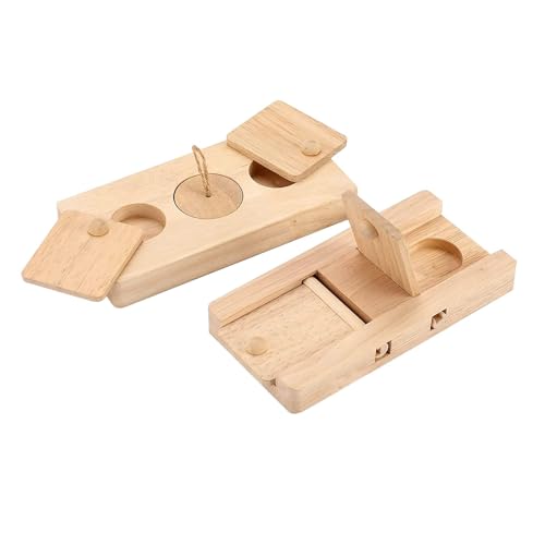 predolo Holzanreicherungs Futtersuchspielzeug Set, Geistiges Spielzeug für Kleine Haustiere, Chinchilla, Hase von predolo