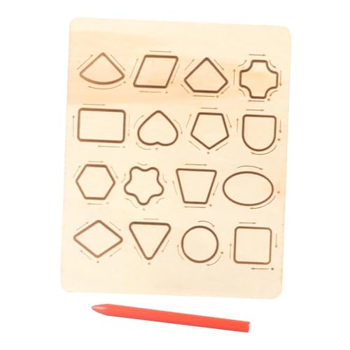 predolo Holzform- und Zahlen-Tracing-Board, pädagogisches Spielzeug, Feinmotorik, Lernen, zu schreiben von predolo