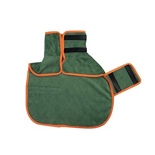 predolo Hundebademantel Weicher Trockenfaser Mantel für Kleine Hunde und Katzen, Grün, XL von predolo