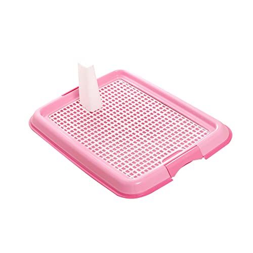 predolo Hundetoilette Puppy Pee Tray Loo Pad Urinal Lattice Potty Trainer Wiederverwendbare Pet Training Toilettenschale für kleine und mittlere Hunde, ROSA von predolo