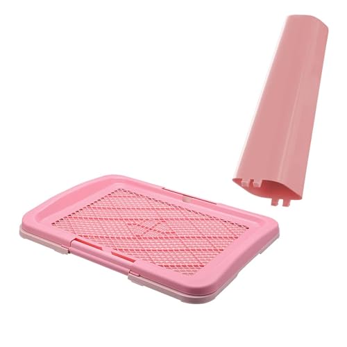 predolo Hundetoiletten Töpfchen PIPI Pad Halter, Wiederverwendbare Hunde Netztoilette, Haustier Katzentoilette, Netzgitter, Toilette für Welpen, Andere Hausti, ROSA von predolo