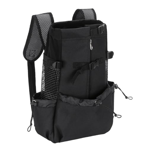 predolo Hundetrage-Rucksack, belüftete Reisetasche, Haustier-Tragetasche, Haustier-Rucksack für Reisen, schwarz M von predolo