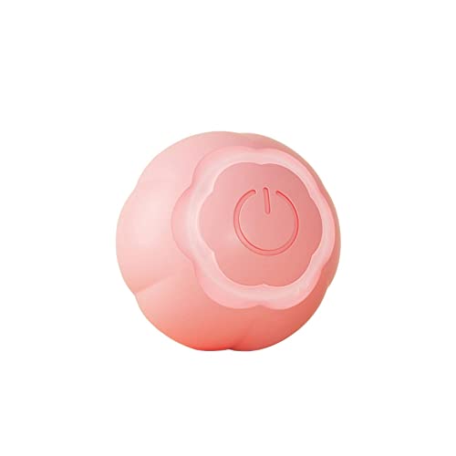 predolo Interaktiver Katzenball mit LED-Leuchten Automatisch beweglicher USB wiederaufladbares intelligentes Katzenspielzeug für kleine mittelgroße, ROSA von predolo