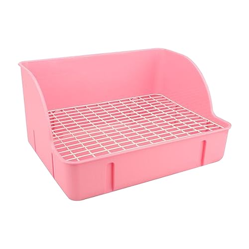 predolo Kaninchentoilette, Käfig, Toilette, Bettwäsche, Haustier-Toilette, Töpfchentrainer für Meerschweinchen, ROSA von predolo