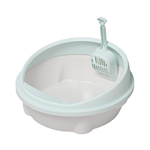 predolo Katzentoilette Indoor Katzen Katzen Sandkasten Kätzchen Töpfchen Toilette rutschfeste offene Katzentoilette Katzentoilette für Kitty Bunny Leicht zu, GRÜN von predolo