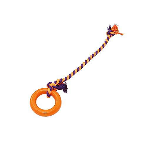 predolo Kauspielzeug für Hunde, Laufübungen, Spielen mit Ringen, Hundeseilspielzeug, interaktives Hundespielzeug für Rasen, Kätzchen, Kätzchen, Outdoor, Orange von predolo