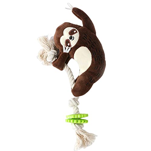 predolo Knisterndes Spielzeug in Tierform für das Kauen und Spielen von Welpen oder kleinen Hunden, Brown von predolo