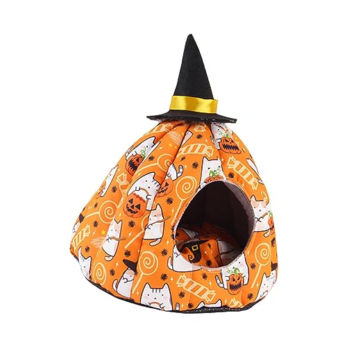 predolo Nesthaus, Halloween-Kürbis-Nest, warmes Bett, Höhlenzelt für Igel, kleines Haustier, Vogel, Hamster, l von predolo