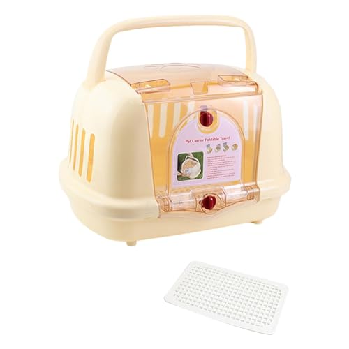 predolo Outdoor Hunde- und Katzenkäfig Hundekiste Transportbox Katzen Luftfahrtbox für Kätzchen Camping, Beige von predolo