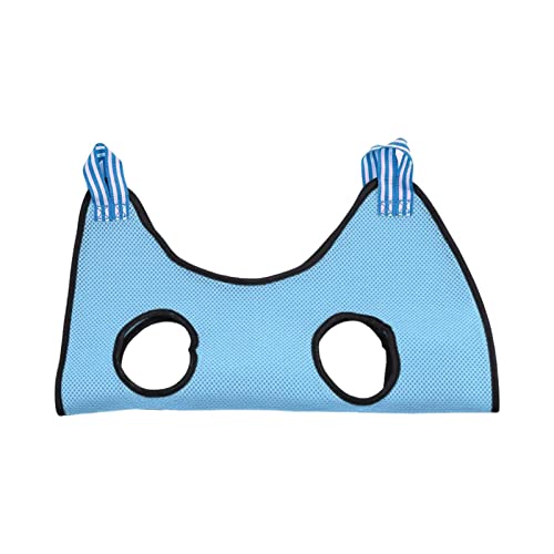 predolo Pet Cat Grooming Hängematte Rückhaltetasche Badetasche Hund Atmungsaktives Geschirr für Welpen Trimmen Kitty Untersuchung Nagelclip, Hellblau, m von predolo