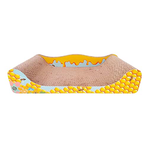 predolo Pet Cat Scratcher Pad Lounge Bed Grinding Claw Wellpappe für Indoor-Katzen für Zubehör Möbelschutz Trainingsspielzeug von predolo