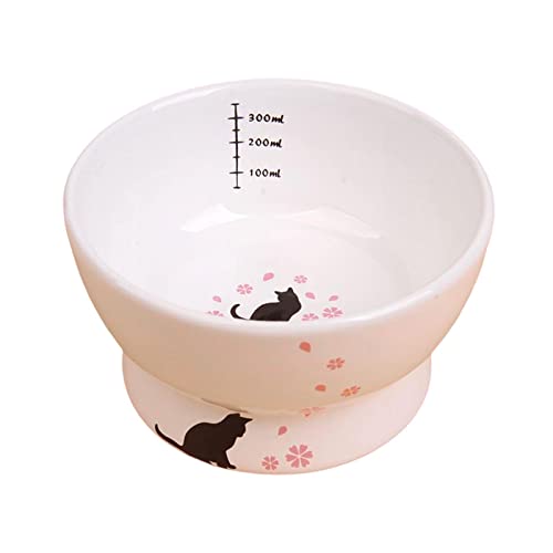 predolo Pet Feeder Wassernapf, Rutschfester Keramikschutz für zervikale Haustiergerichte, Futterbehälter, Hundenapf, erhöhter Katzennapf für Katzen im, Katze, Wasserschale von predolo