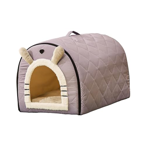 predolo Tragbare Hundehütte, faltbar, weiches Zwingerbett, Katzennest, Welpenhöhle, Hundezelt, Tierheim für Welpen, grau von predolo