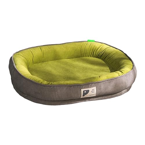 predolo Waschbares Hundebett, Katzenbett, abnehmbares Kissen, Warmer Haustierkorb, Haustierschlafen, Haustierbett, grün, grau, Hundebett für Katzen, 50x40cm von predolo