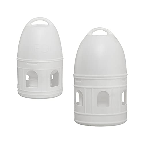 predolo Wasserspender für Vögel - Nützliches Set für Geflügel, 5L 10L Weiß von predolo