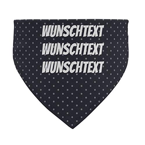 printplanet® - Hundehalstuch mit Name oder Text - Halstuch für Hunde - Layout Dreizeiliger Text - Größe L von printplanet