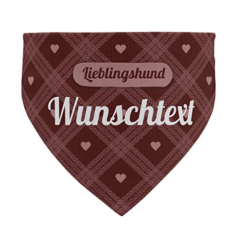 printplanet® - Hundehalstuch mit Name oder Text - Halstuch für Hunde - Layout Lieblingshund - Größe L von printplanet