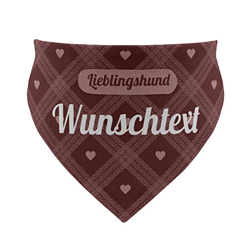 printplanet® - Hundehalstuch mit Name oder Text - Halstuch für Hunde - Layout Lieblingshund - Größe M von printplanet