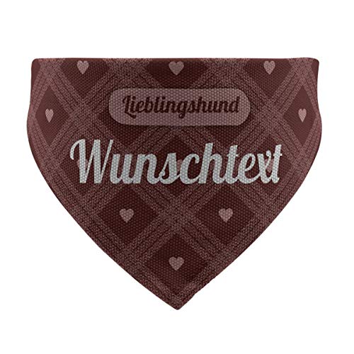 printplanet® - Hundehalstuch mit Name oder Text - Halstuch für Hunde - Layout Lieblingshund - Größe S von printplanet