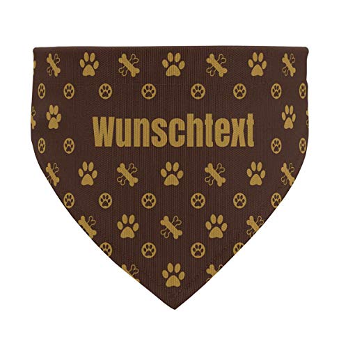 printplanet® - Hundehalstuch mit Name oder Text - Halstuch für Hunde - Layout Logo-Muster - Größe L von printplanet