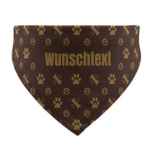 printplanet® - Hundehalstuch mit Name oder Text - Halstuch für Hunde - Layout Logo-Muster - Größe S von printplanet