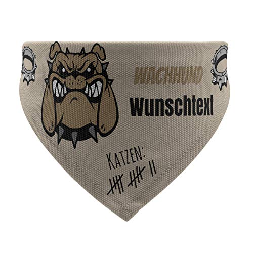 printplanet® - Hundehalstuch mit Name oder Text - Halstuch für Hunde - Layout Wachhund - Größe S von printplanet