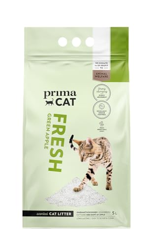 PrimaCat Katzenstreu, hygienisch, mit Apfelduft, langanhaltender Ton, 5 l (4 kg) von prochoice Professional's Choice