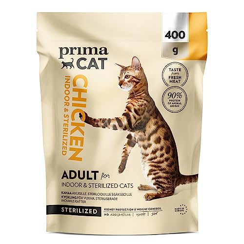 PrimaCat - Komplettes Trockenfutter mit Hühnergeschmack, Sterilisiertes Katzenfutter für Erwachsene, 400g von prochoice Professional's Choice