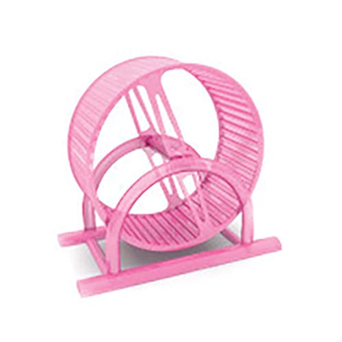 Rad 1PC Hamster Rad Haustier Komfort Laufband Laufräder Ruhig Hamster Übungsrad Stille Spinner groß und leicht an Drahtkäfig für kleine Tiere (rosa) von ptumcial