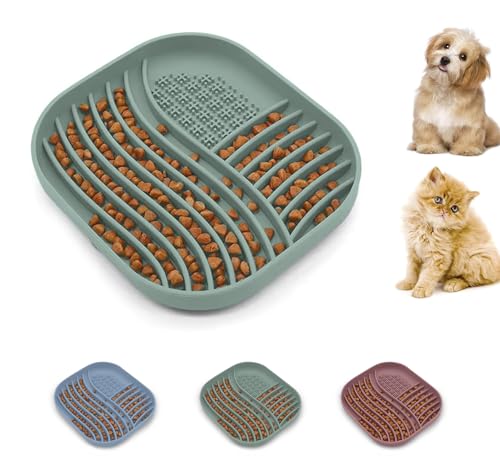 Pucho Slow-Feeder Futternäpfe für Hunde und Katzen aus Silikon, modernes Spaß-Puzzle, Lebensmittelqualität, BPA-frei, für gesunde Ernährung, Anti-Schlucken, Ersticken. Rutschfest und von pucho