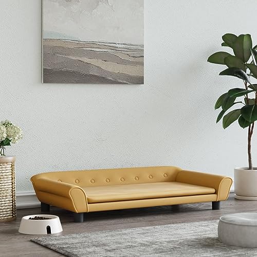 puraday Hundebett Braun 100x50x21 cm Samt Hundesofa Katzensofa Hundebetten Katzenbett Bequeme Haustierbett Stilvolles Design Kann Im Wohnzimmer Oder Schlafzimmer Platziert Werden von puraday