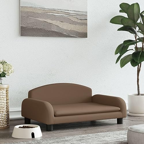 puraday Hundebett Braun 70x45x30 cm Stoff Hundesofa Katzensofa Hundebetten Katzenbett Bequeme Haustierbett Stilvolles Design Kann Im Wohnzimmer Oder Schlafzimmer Platziert Werden von puraday