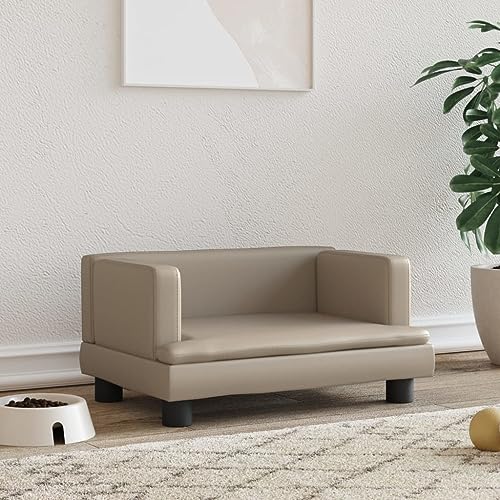 puraday Hundebett Cappuccino-Braun 60x40x30 cm Kunstleder katzensofa Hundesofa Katzenbett Dog Bed Cat Bed Bequeme Haustierbett Stilvolles Kann Im Wohnzimmer Oder Schlafzimmer Platziert Werden von puraday