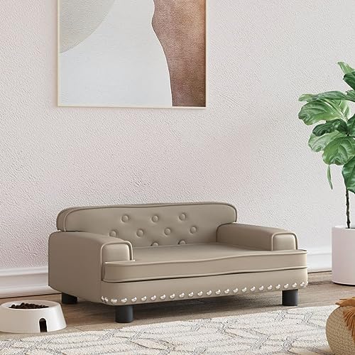 puraday Hundebett Cappuccino-Braun 70x45x30 cm Kunstleder Hundesofa Hundebetten Katzenbett Bequeme Haustierbett Katzensofa Stilvolles Design Kann Im Wohnzimmer Oder Schlafzimmer Platziert Werden von puraday