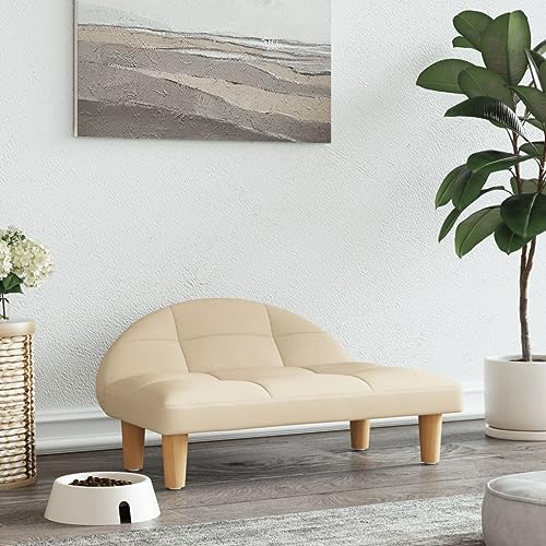 puraday Hundebett Creme 70x52x30 cm Stoff katzensofa Hundesofa Katzenbett Dog Bed Cat Bed Bequeme Haustierbett Stilvolles Design Kann Im Wohnzimmer Oder Schlafzimmer Platziert Werden von puraday