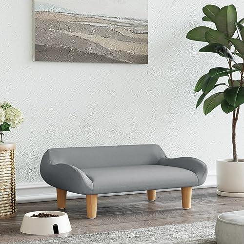 puraday Hundebett Hellgrau 70x40x24 cm Stoff Hundesofa katzensofa Katzenbett Dog Bed Cat Bed Bequeme Haustierbett Kann Im Wohnzimmer Oder Schlafzimmer Platziert Werden Stilvolles Design von puraday