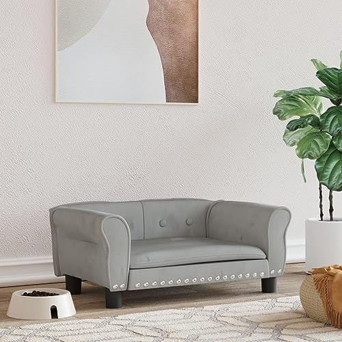 puraday Hundebett Hellgrau 70x45x30 cm Samt Hundesofa katzensofa Katzenbett Dog Bed Cat Bed Bequeme Haustierbett Hundebett Samt Im Wohnzimmer Oder Schlafzimmer Platziert Stilvolles Design puraday Hundebett Hellgrau 70x45x30 cm Samt Hundesofa katzensofa Katzenbett Dog Bed Cat Bed Bequeme Haustierbett Hundebett Samt Im Wohnzimmer Oder Schlafzimmer Platziert Stilvolles Design von puraday