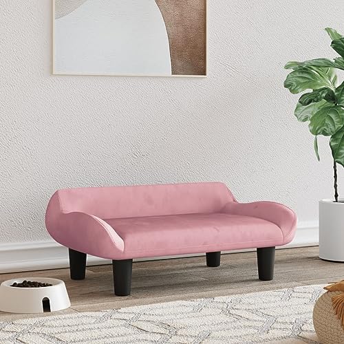 puraday Hundebett Rosa 70x40x24 cm Samt Hundesofa katzensofa Katzenbett Dog Bed Cat Bed Bequeme Haustierbett Hundebett Samt Kann Im Wohnzimmer Oder Schlafzimmer Platziert Werden Stilvolles Design von puraday