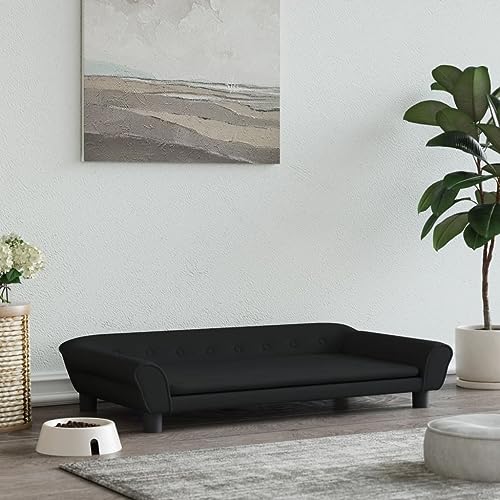 puraday Hundebett Schwarz 100x50x21 cm Samt Hundesofa Katzensofa Hundebetten Katzenbett Bequeme Haustierbett Stilvolles Design Kann Im Wohnzimmer Oder Schlafzimmer Platziert Werden von puraday