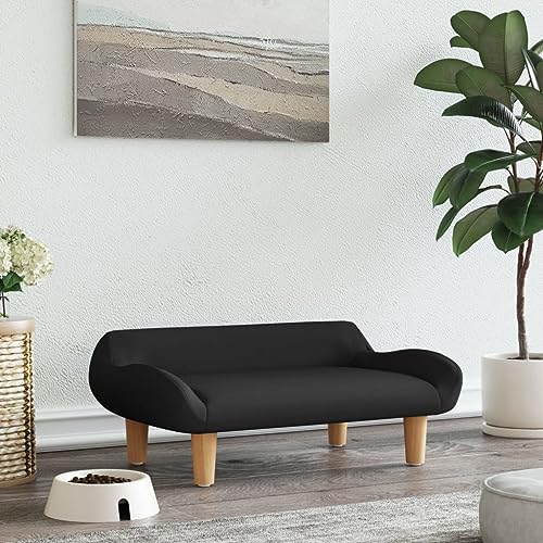 puraday Hundebett Schwarz 70x40x24 cm Stoff Hundesofa katzensofa Katzenbett Dog Bed Cat Bed Bequeme Haustierbett Kann Im Wohnzimmer Oder Schlafzimmer Platziert Werden Stilvolles Design von puraday