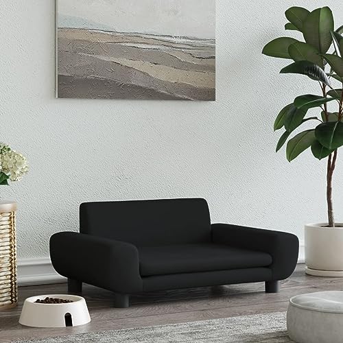 puraday Hundebett Schwarz 70x45x33 cm Samt Hundesofa Katzensofa Hundebetten Katzenbett Bequeme Haustierbett Stilvolles Design Kann Im Wohnzimmer Oder Schlafzimmer Platziert Werden von puraday