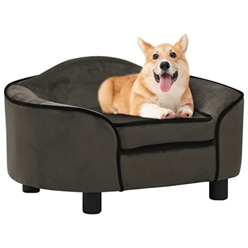 puraday Hundesofa Dunkelgrau 67x47x36 cm Plüsch Hundebetten katzensofa Katzenbett Dog Bed Hundehütte Indoor Cat Bed Bequeme Haustierbett Kann Im Wohnzimmer Oder Schlafzimmer Platziert Werden von puraday