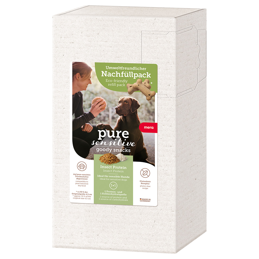 mera pure sensitive Goody Snacks - 500 g Nachfüllpack Insekt & Reis von mera